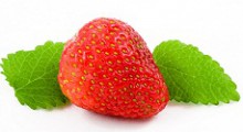 fresas y menta.